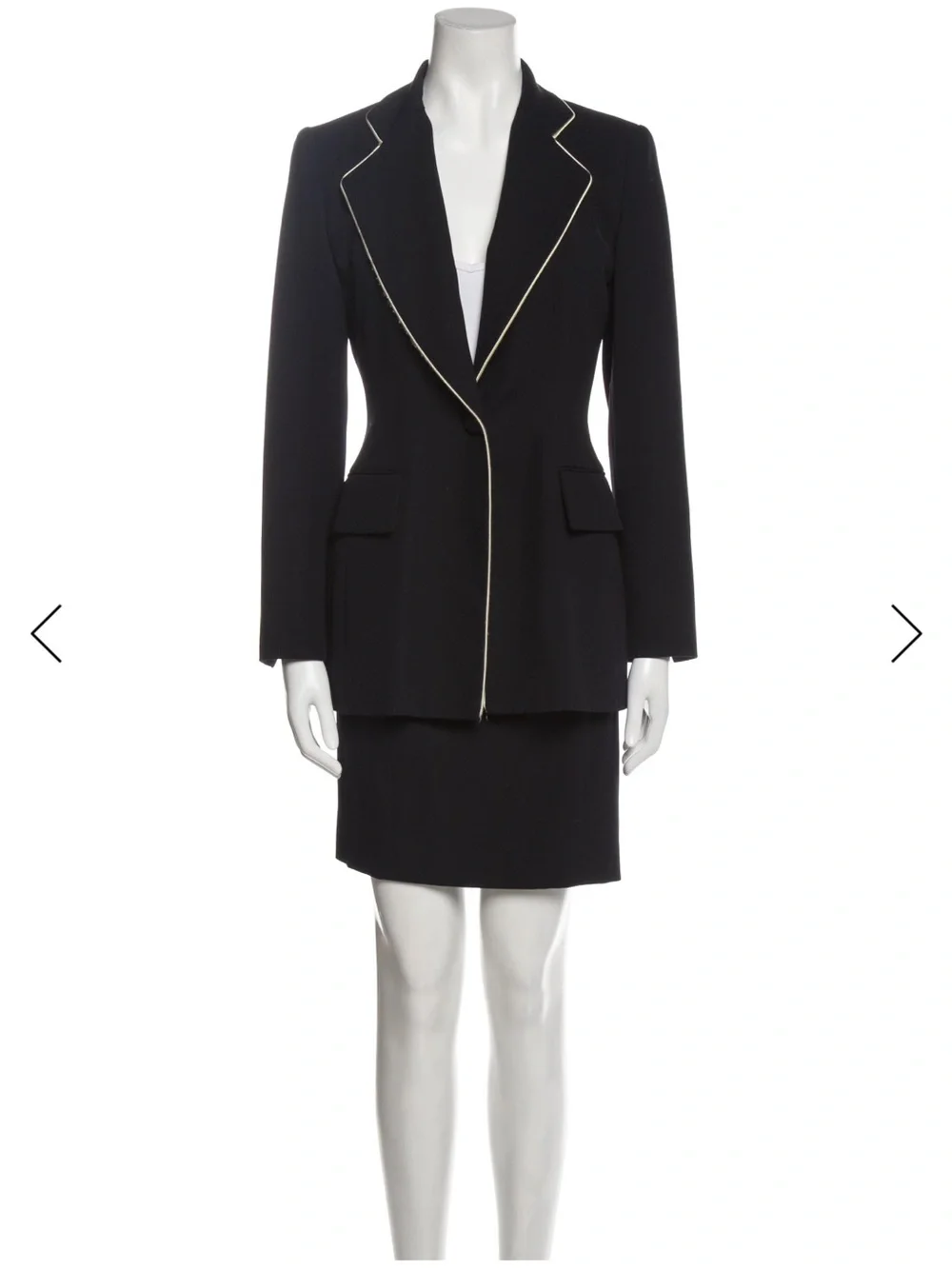 Christian Dior Boutique Paris Quiet Luxury Navy Suit